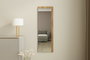 Hanah Home Espejo Flotal-e Blanco y Nogal 40x120x2.2 cm MDF Ecológico Montaje Pared